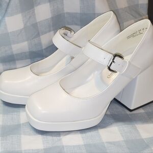 Dream Pairs White Platform Mary Janes